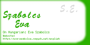 szabolcs eva business card